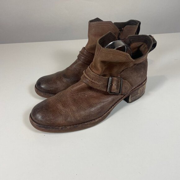 Timberland Womens Whittemore Chelsea Ankle Leather Boots 8.5 Brown Buckle A12JL - Picture 3 of 10